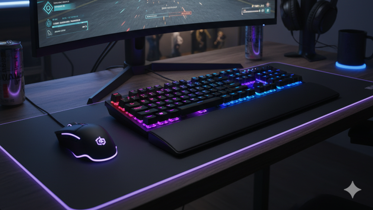 Obraz pokazujący klawiaturę gamingową