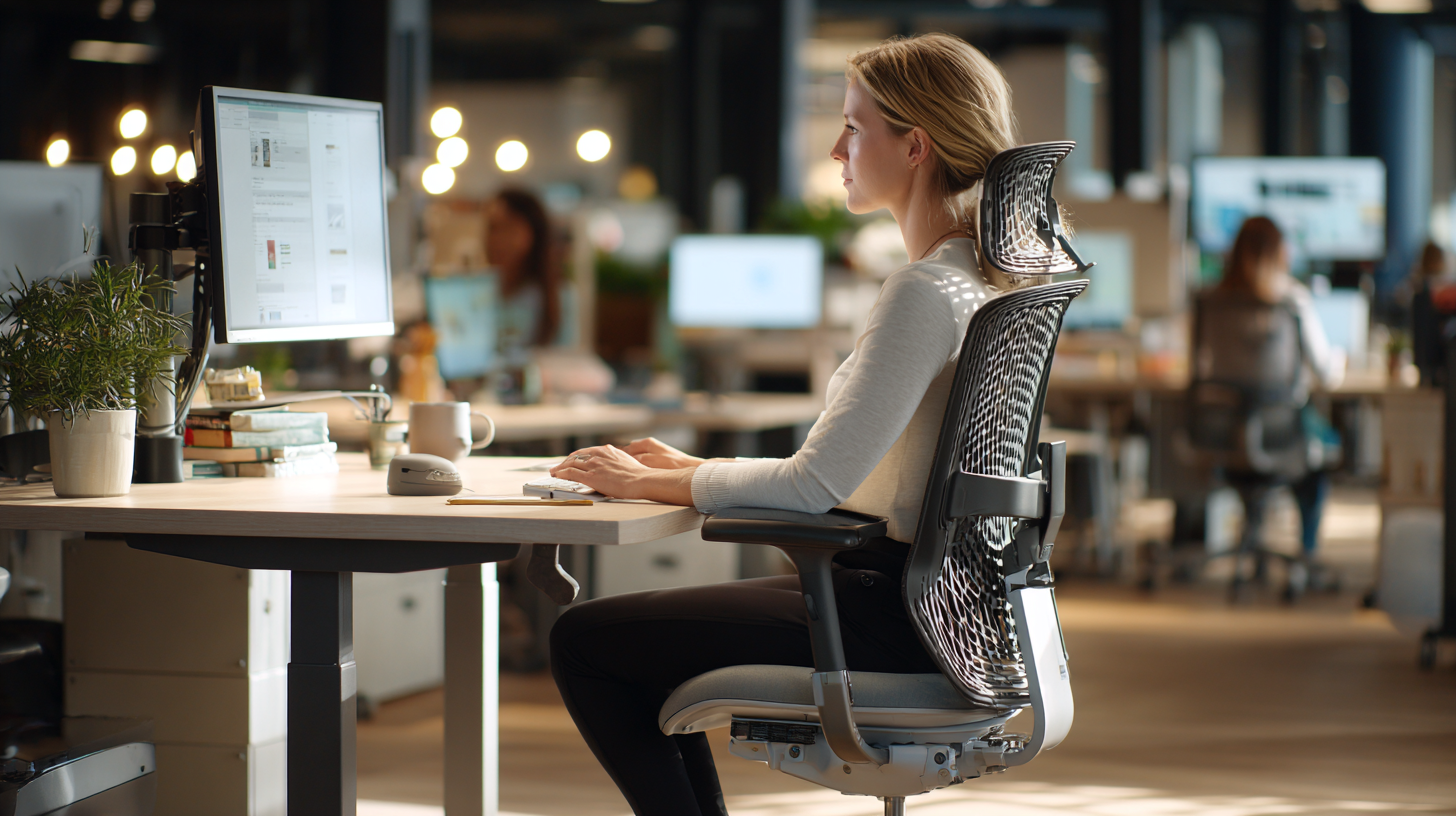 prawidłowa pozycja przy komputerze